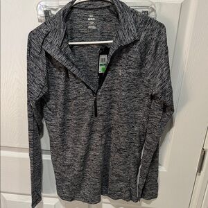 Under Armour Black Heather Quarter-Zip Top
